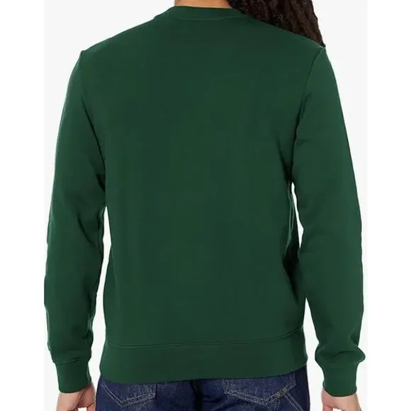 Lacoste Men's Long Sleeve Classic Fit Graphic Crew Neck Sweatshirt Green XL